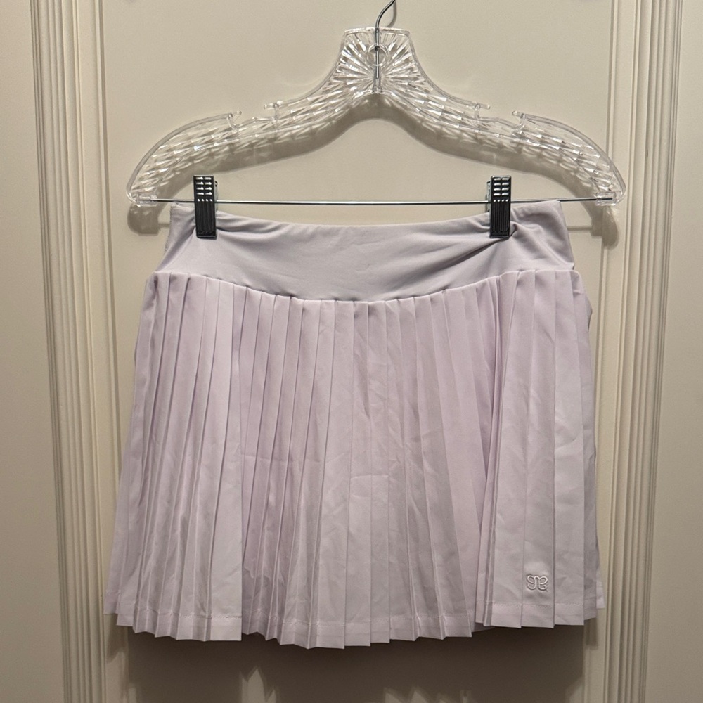 Stylish Light Purple Pleated Mini Skirt